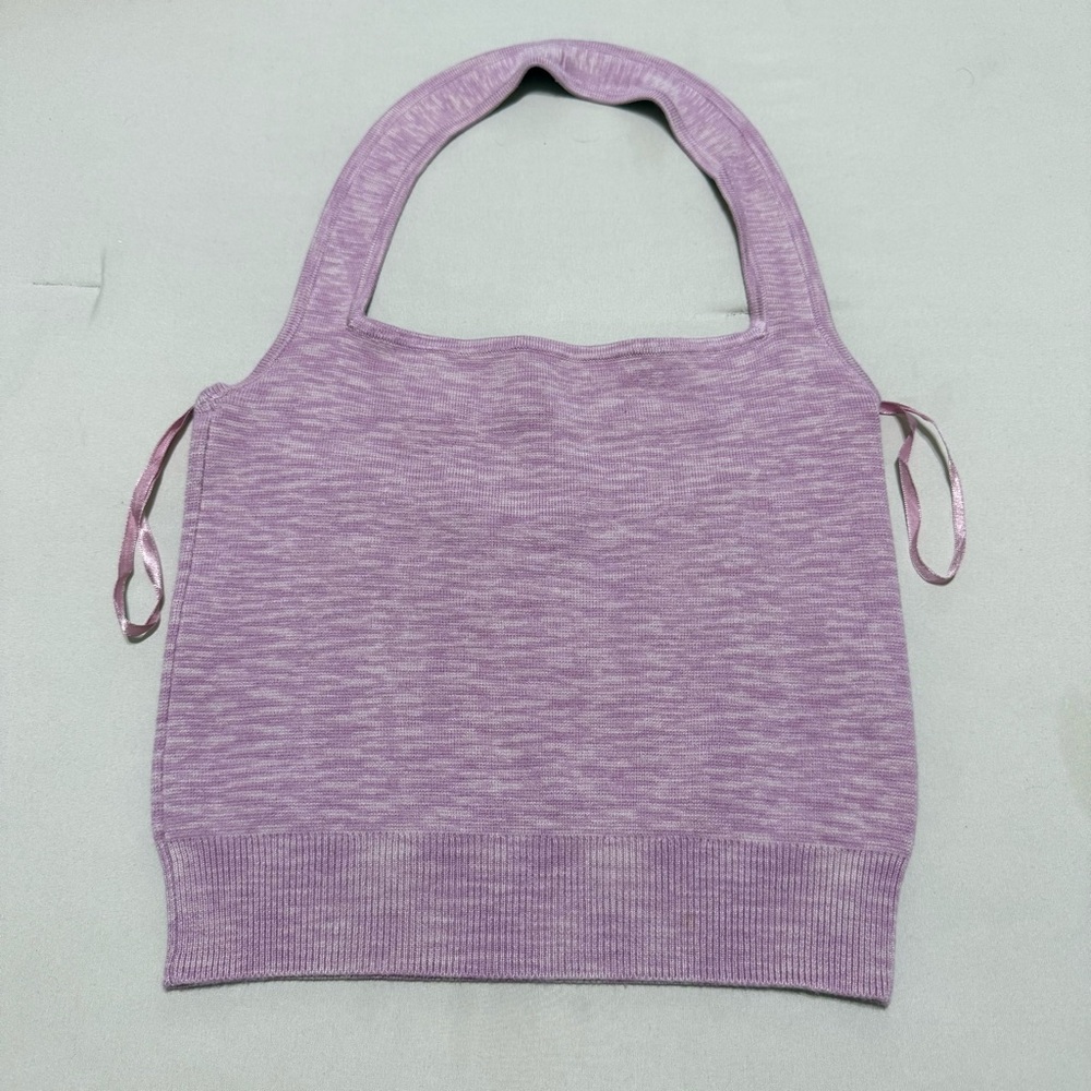 Abercrombie & Fitch Women’s Light Pink Knit Halter Crop Top Size Medium